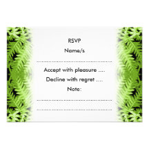Green Fern Leaves, Digital Art Pattern. Personalized Invites