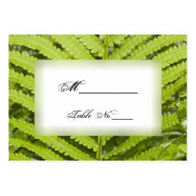 Green Fern Wedding Place Cards Business Card Templates