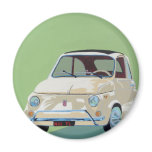 Green Fiat 500 magnets