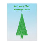 Green Fir Christmas Tree. Blue, White. Custom Text Full Color Flyer