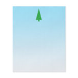 Green Fir Tree. On Blue - White. Christmas. Custom flyers