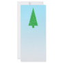 Green Fir Tree. On Blue - White. Christmas. Customized Rack Card