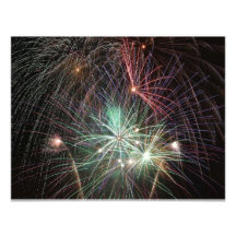 green-fireworks-at-night personalized invitations
