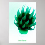 Green Flamer Poster