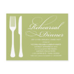 GREEN FLATWARE | REHEARSAL DINNER INVITE POST CARDS