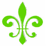 Green Fleur De Lis photo sculptures