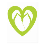 Green flip flops design 1 postcards