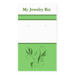Green Floral Earring Cards