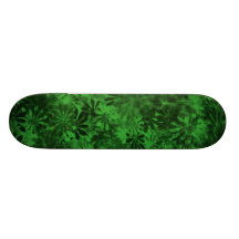 Green Floral Skateboard Decks