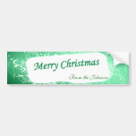 Green Floral Wine Label Bumper Sticker