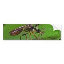 Green Flower Fly flowers Bumper Sticker