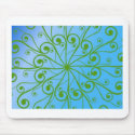 GREEN FLOWER mousepads
