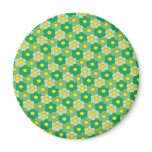 Green Flower Particles Refrigerator Magnet