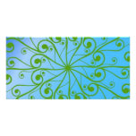 GREEN FLOWER CUSTOMIZED PHOTO CARD