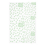 green flower stationary stationery design