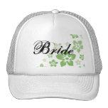 green flowers hats