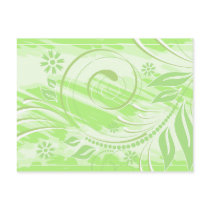 green flowers post cards