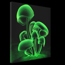 Green Fluorescence Square canvas prints