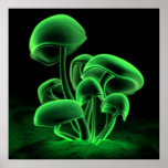 Green Fluorescence (Square) posters