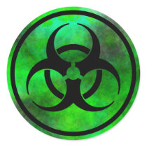 Green Fog Biohazard Symbol Sticker