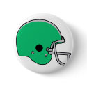 Green football helmet buttons