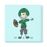 Green Football Player  T-shirts and Gifts Magnets