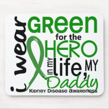 Green For Hero 2 Daddy Kidney Disease Mouse Mats