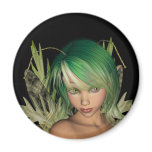 Green Forest Fairy 3D Close-Up Magnet