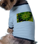 Green fractal dog t-shirt