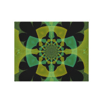 Green fractal flower canvas print