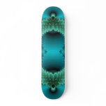 Green Fractal Skateboard Deck.