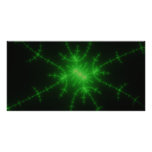 Green Fractal Web Photo Card