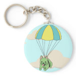 Green French Bulldog Umbrella Fun Keychain