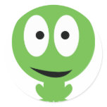 green frog icon sticker
