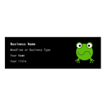Green Frog. Looking confused. Business Card Template