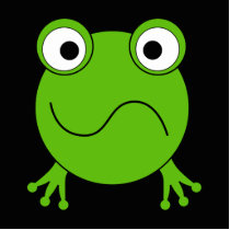 Green Frog. Looking confused. Photo Sculpture