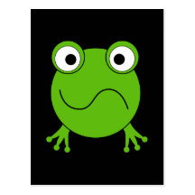 Green Frog. Looking confused. Post Cards