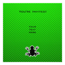 Green Frog Personalized Invitation