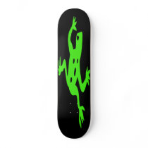 Green Frog / Toad, Black Background Skate Board Deck