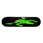 Green Frog / Toad, Black Background Skate Board Deck