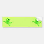 Green Frog / Toad, Lime Green Background Bumper Sticker