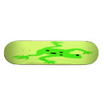 Green Frog / Toad, Lime Green Background Skate Deck