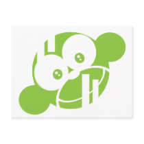 Green Funky Munky Postcard