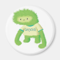 Green Furry Monster magnets