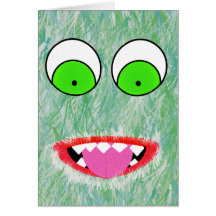 Green Fuzz Monster Cards