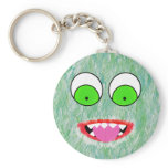 Green Fuzz Monster Keychain