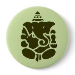 Green Ganesh Button