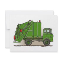 Green Garbage Truck