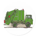Green Garbage Truck stickers