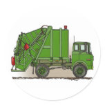 Green Garbage Truck stickers